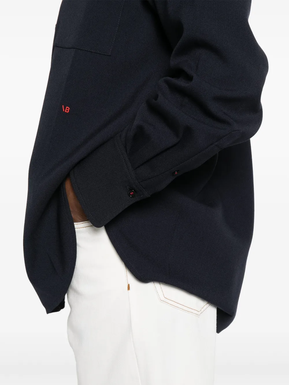 Victoria Beckham Jersey blouse Blauw