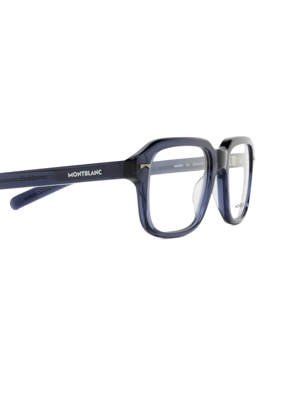 Montblanc rectangle-frame glasses Blauw