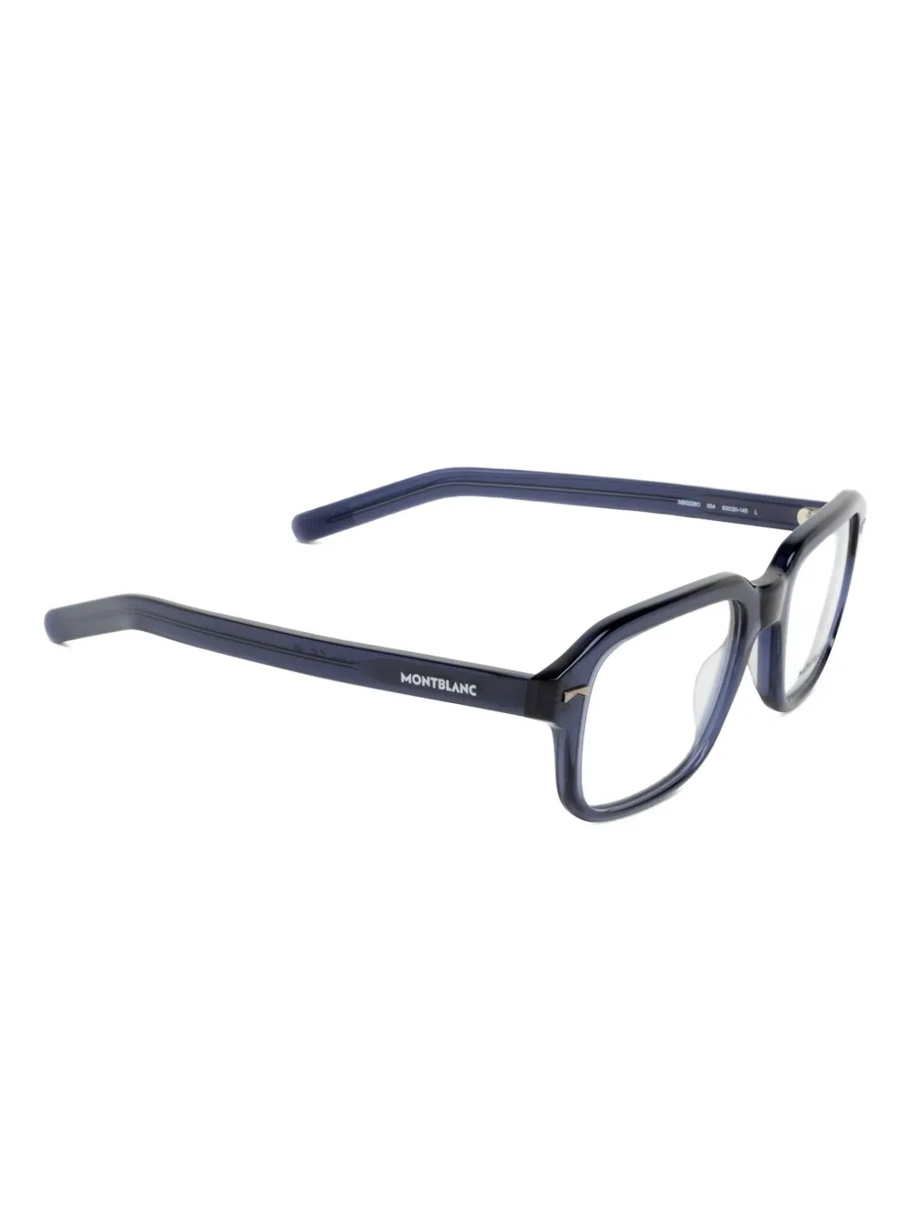 Montblanc rectangle-frame glasses Blauw