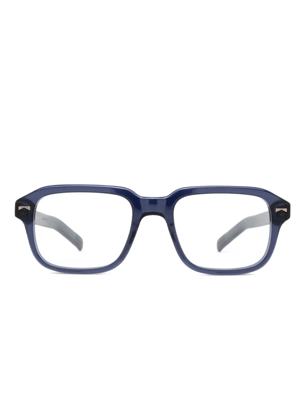 Montblanc rectangle-frame glasses Blauw