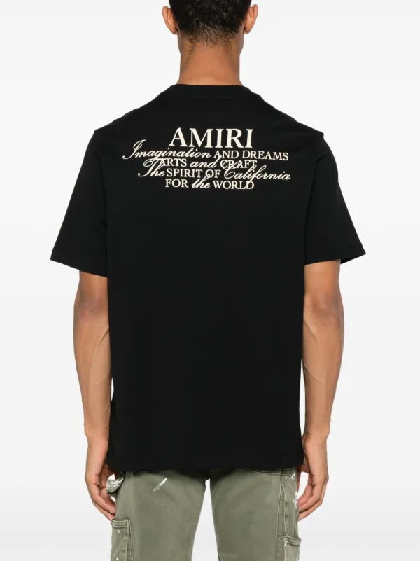 AMIRI slogan-print T-shirt | Black | FARFETCH