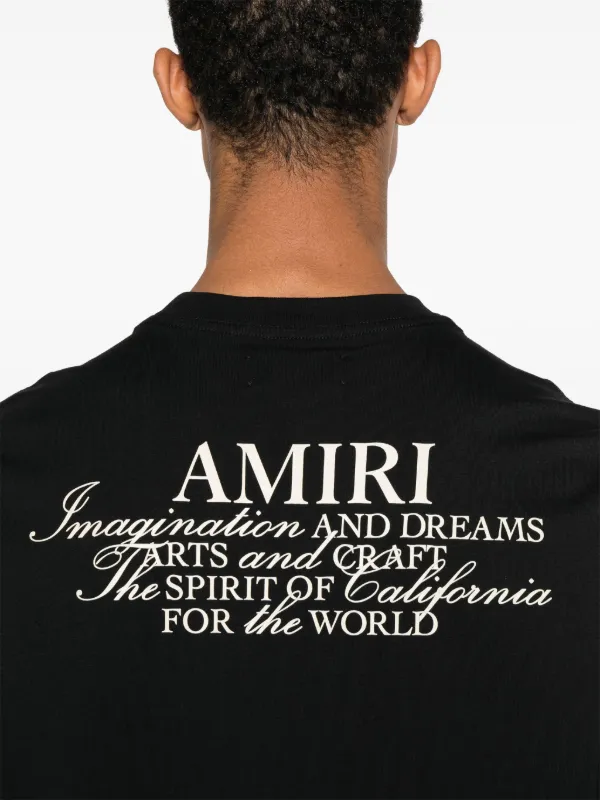 AMIRI slogan-print T-shirt | Black | FARFETCH