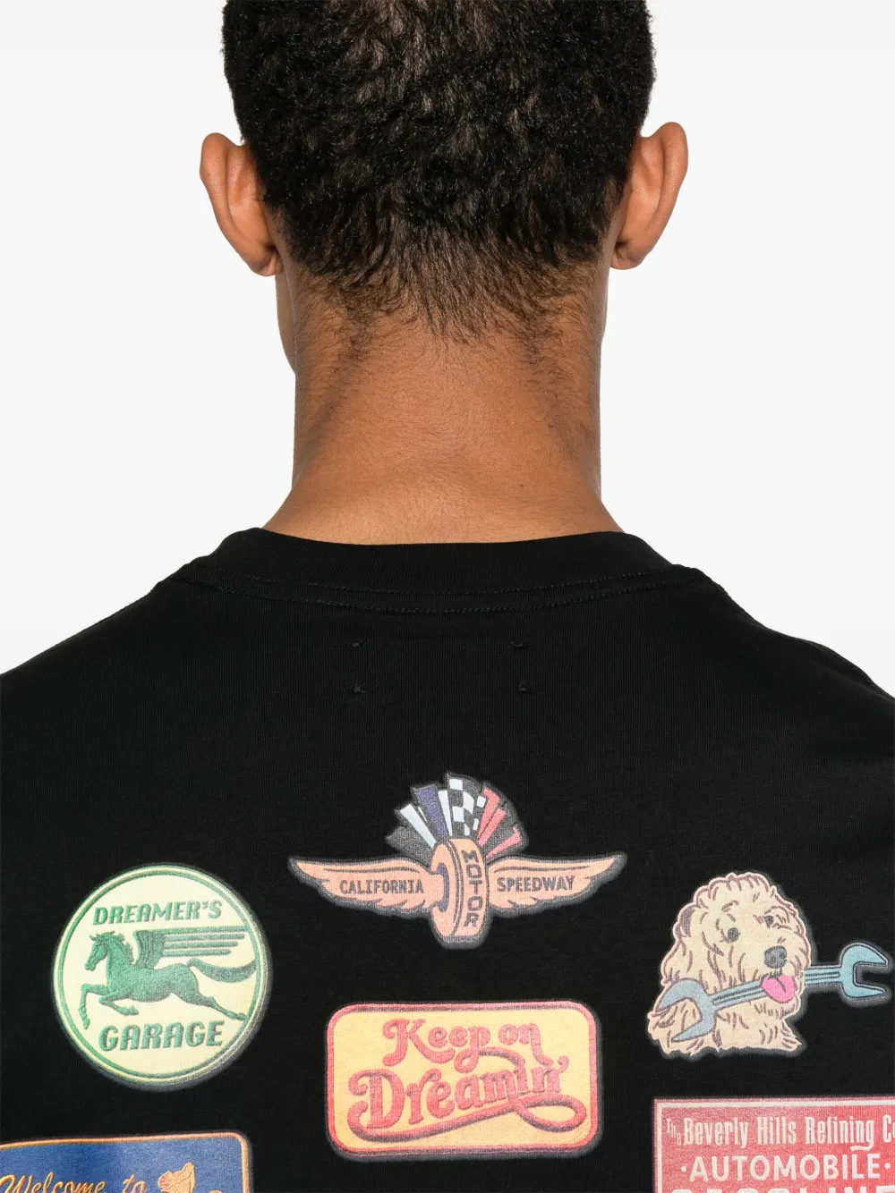 AMIRI T-shirt met meerdere patches Zwart