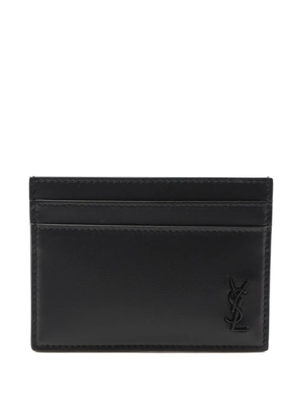 Saint Laurent Pre-Owned 20s Tiny Cassandre YSL logo-plaque cardholder | Black | Image 1