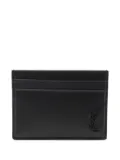 Saint Laurent Pre-Owned 20s Tiny Cassandre YSL logo-plaque cardholder - Black