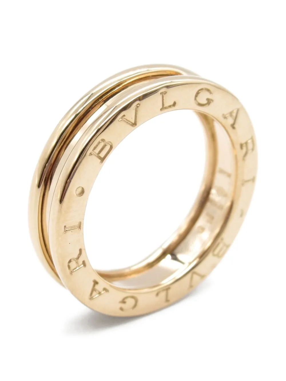 Pre-owned Bvlgari 2010s 18k Rose Gold B.zero1 Ring