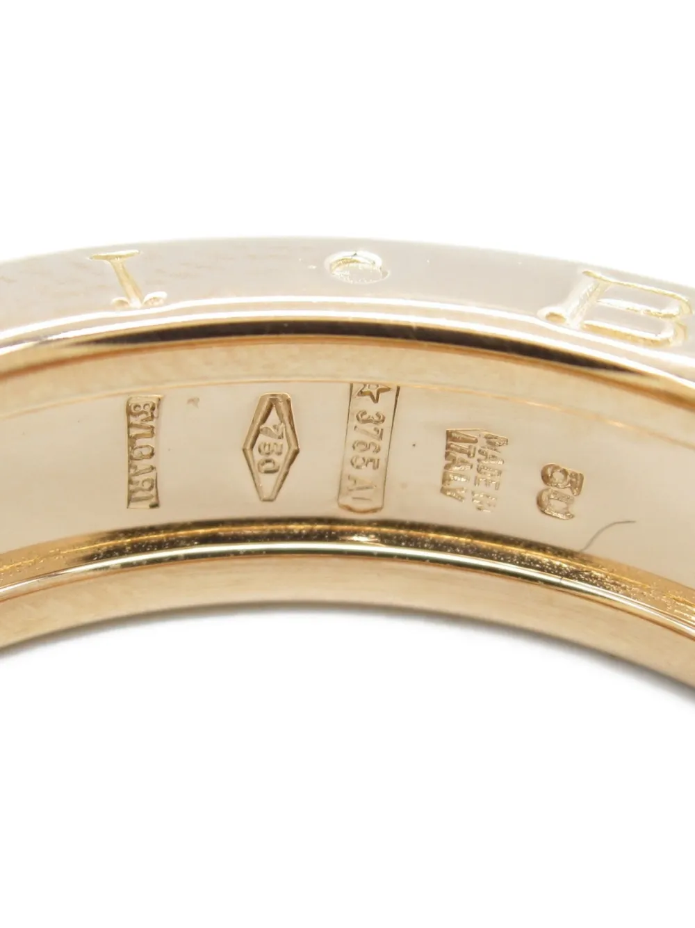 Pre-owned Bvlgari 2010s 18k Rose Gold B.zero1 Ring