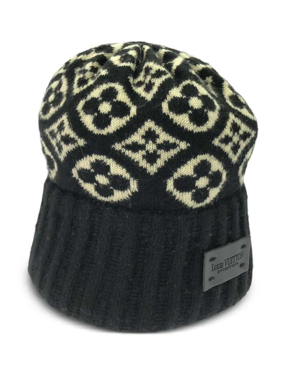 Louis Vuitton Pre-Owned 2000s monogram knit beanie | Black | Image 1