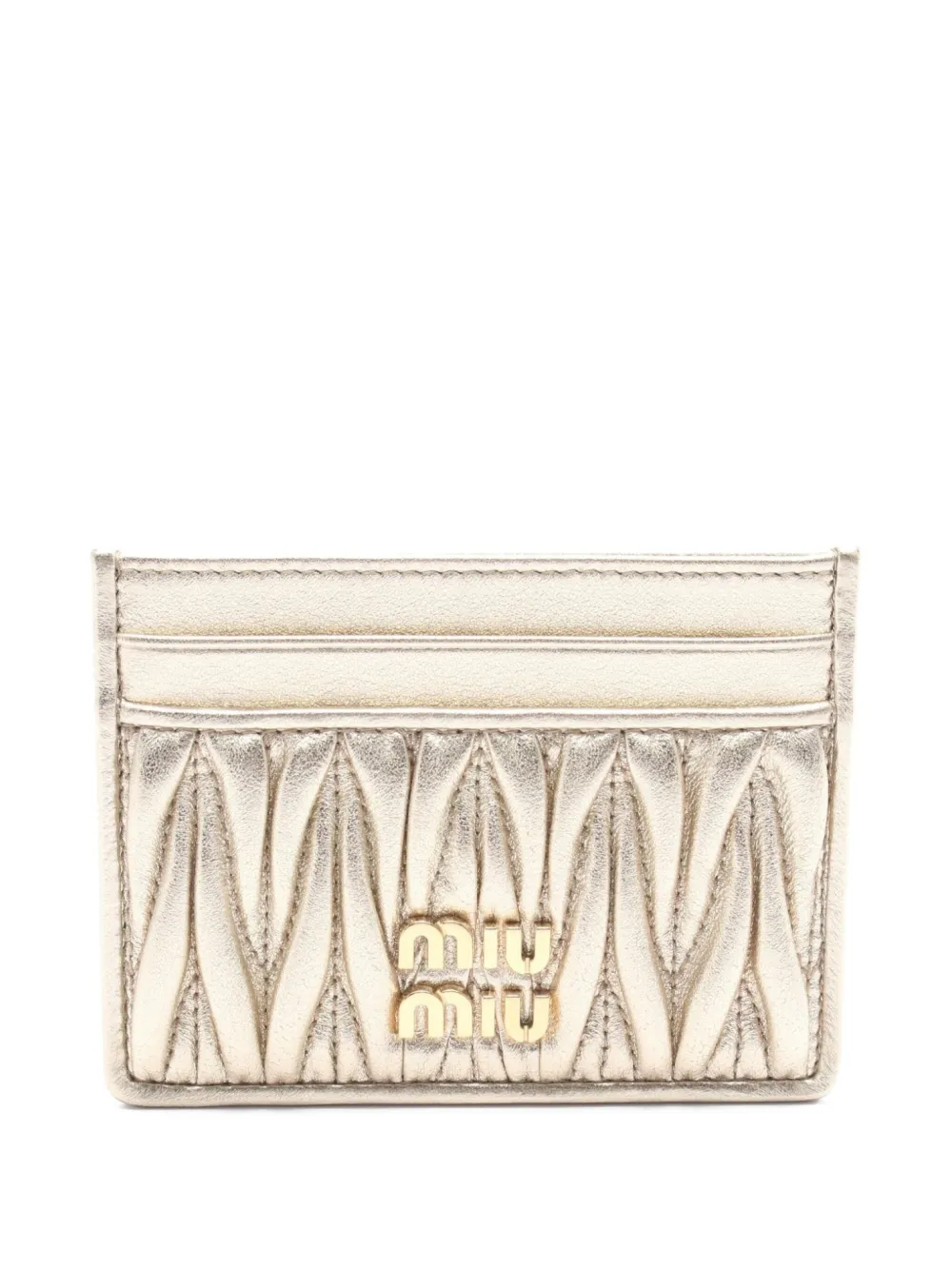 Pre-owned Miu Miu 2020s Matelasse Cardholder