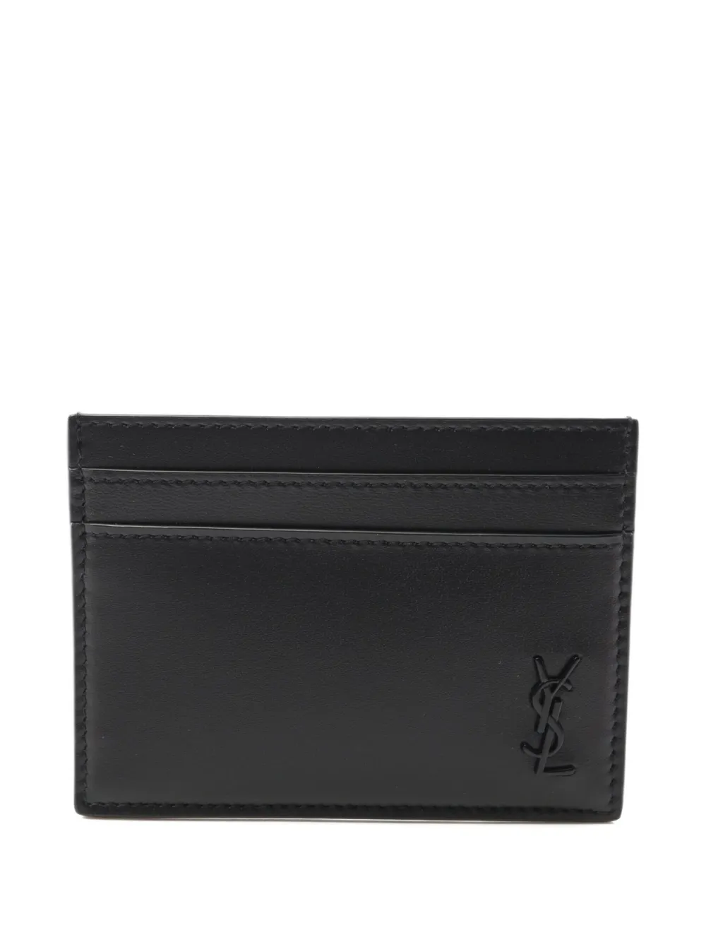 Saint Laurent Pre-Owned 20s Tiny Cassandre YSL logo-plaque cardholder | Black | Image 1