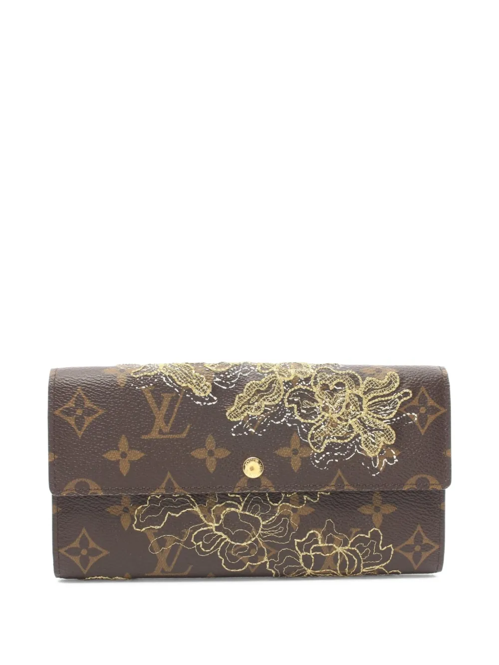 2007 Portefeuil Sara floral embroidered wallet