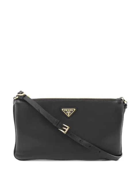 Prada Pre-Owned 2020 logo-plaque leather bag 