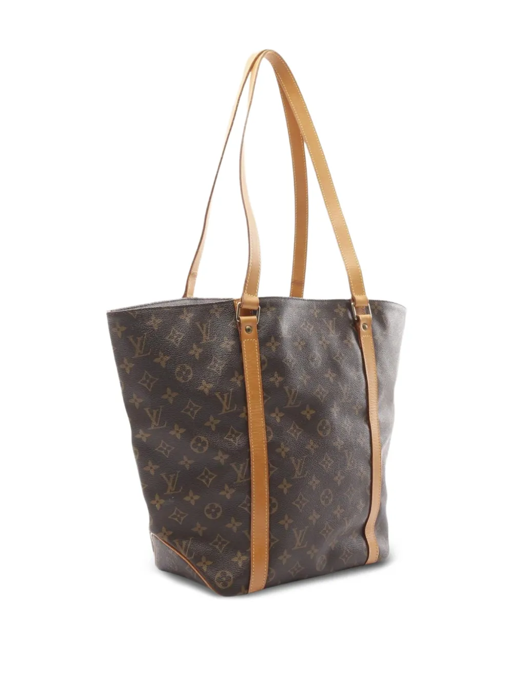 Pre-owned Louis Vuitton 1997 Monogram Canvas Tote Bag In Brown