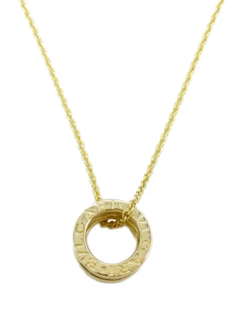 Bvlgari Pre-Owned 10's 18kt yellow gold B-zero1 pendant necklace