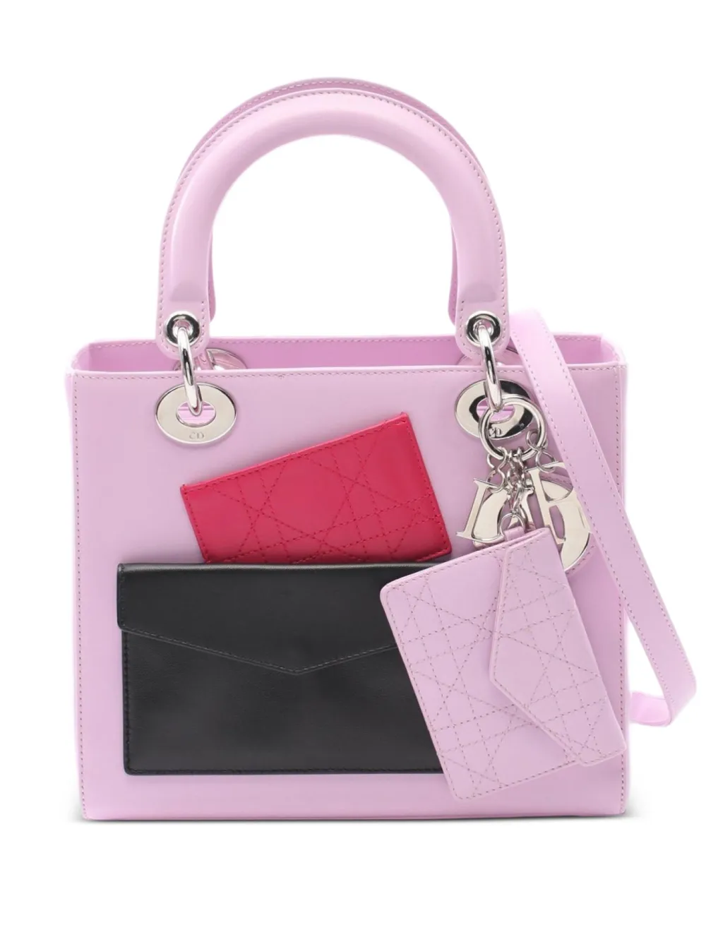 Christian Dior Pre-Owned 2010s カナージュ レディ ディオール 2wayハンドバッグ M - パープル Christian Dior Pre-Owned 2010s カナージュ レディ ディオール 2wayハンドバッグ M - パープル