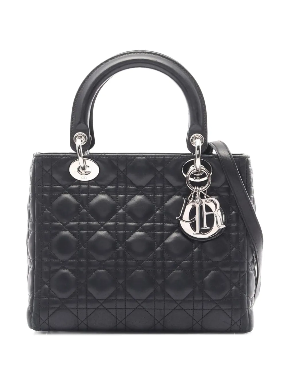 Christian Dior Pre-Owned 2000s レディ ディオール 2way ハンドバッグ - ブラック Christian Dior Pre-Owned 2000s レディ ディオール 2way ハンドバッグ - ブラック
