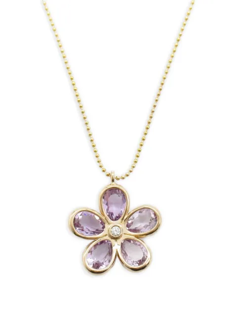 Tiffany & Co. Pre-Owned 10's 18kt rose gold Garden Flower amethyst and diamond necklace