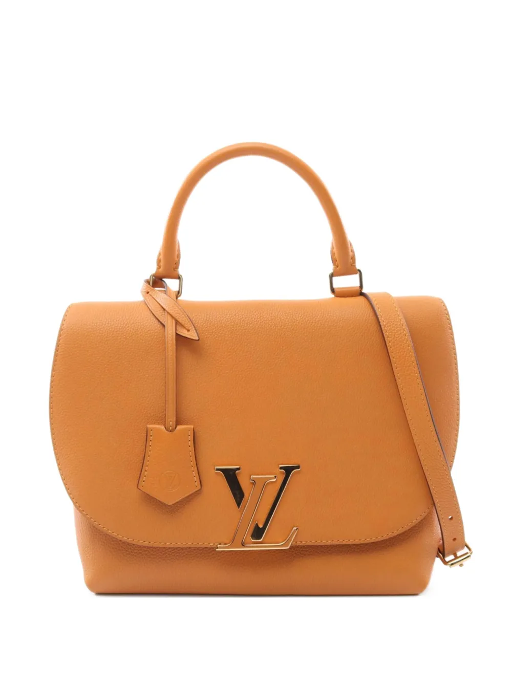 2019 logo-plaque leather shoulder bag