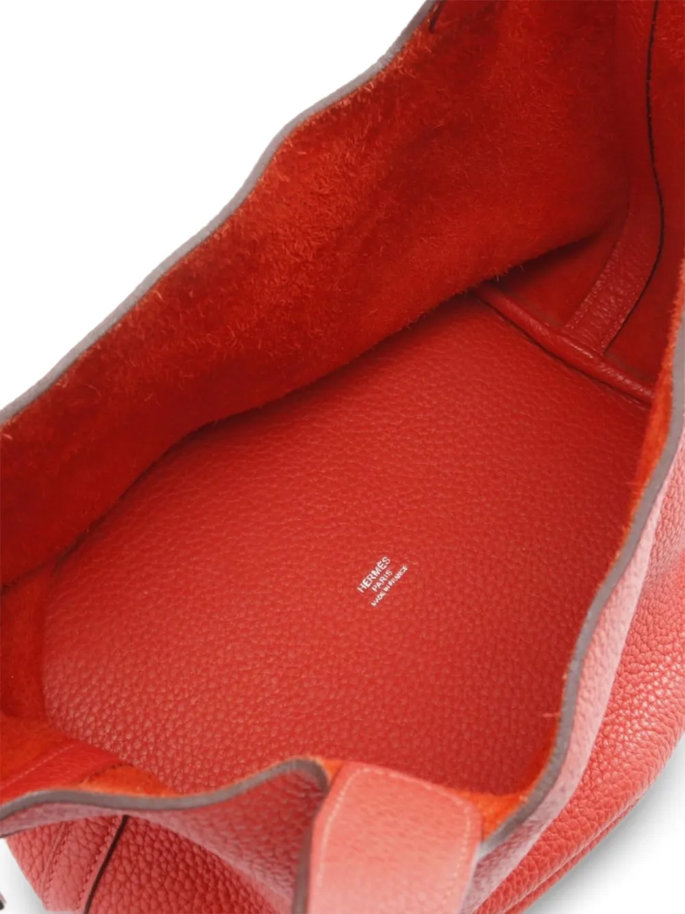 Pre-owned Hermes 2015 Picotin Lock Mm Handbag In Red