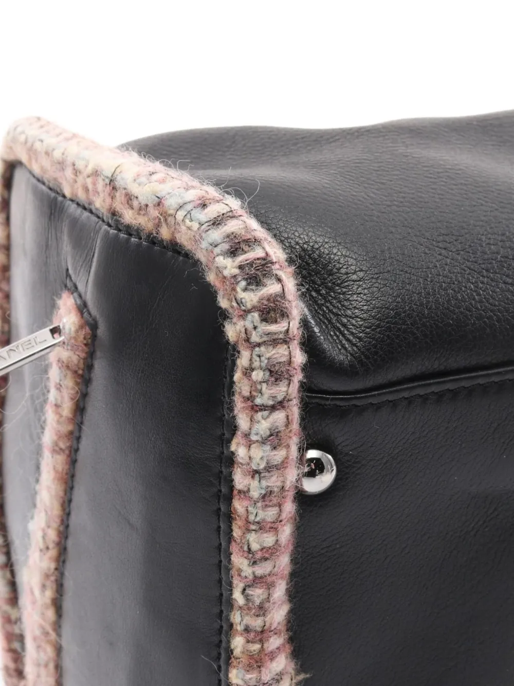 Pre-owned Chanel 2003-2004 Tweed-trim Tote Bag