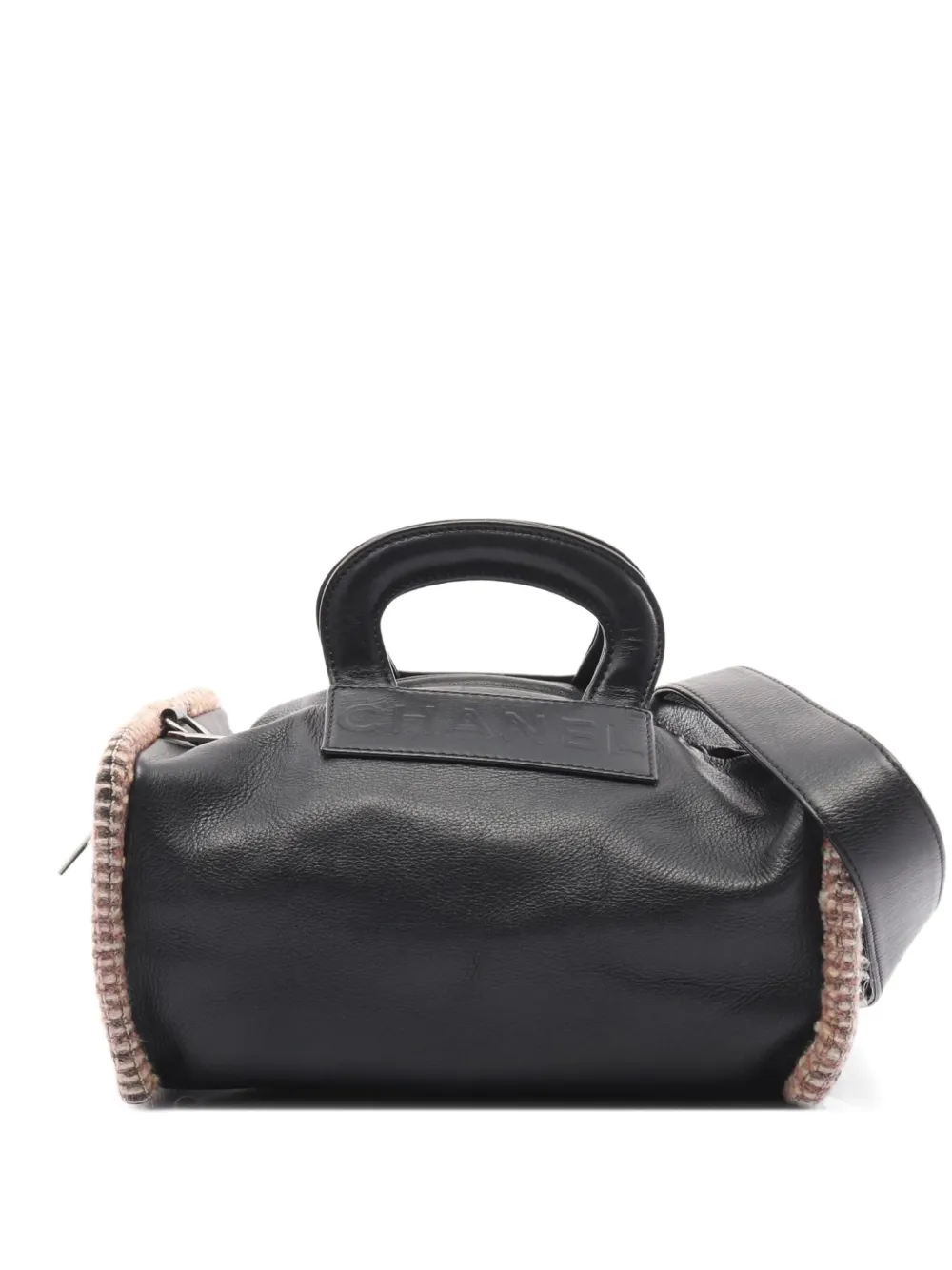 CHANEL Pre-Owned 2003-2004 tweed-trim tote bag | Black | Image 1