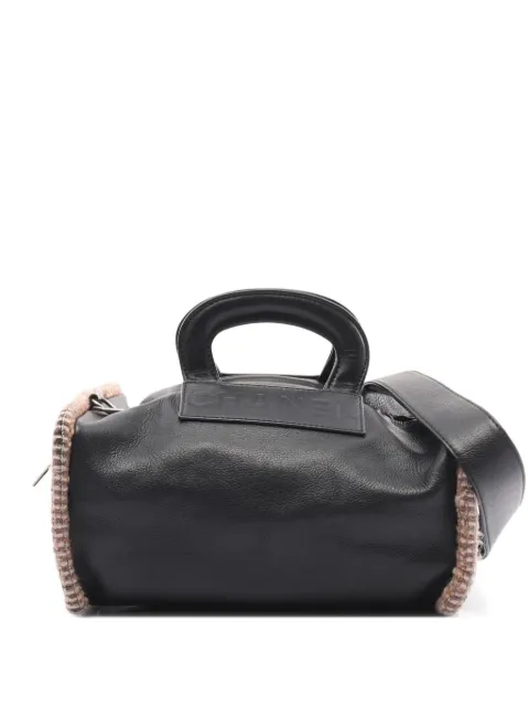 CHANEL Pre-Owned 2003-2004 tweed-trim tote bag