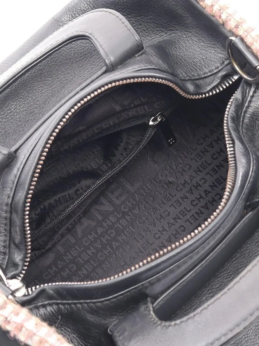 Pre-owned Chanel 2003-2004 Tweed-trim Tote Bag