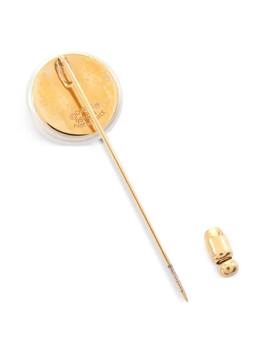 Pre-owned Chanel 1986-1988 Coco Mark Pin Brooch