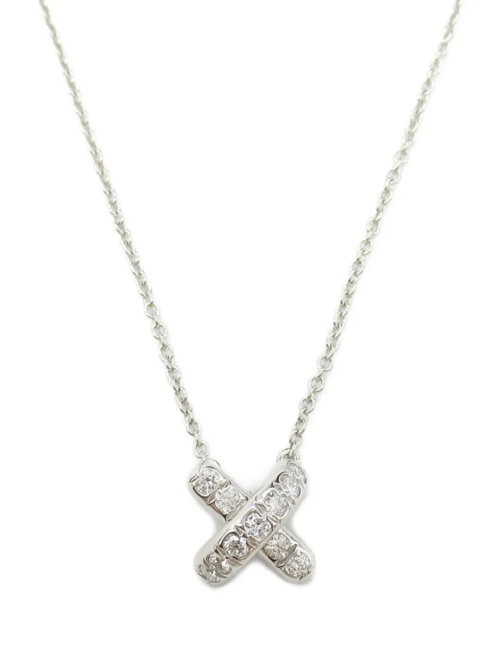 Tiffany & Co. Pre-Owned 2010s Cross-stitch necklace | Silver | Image 1