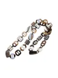 Hermès Pre-Owned 2010s geometric chain necklace - Brown