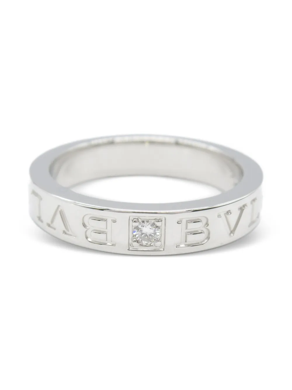 Bvlgari Pre-Owned 2010s 18K white gold B.Zero1 diamond ring - シルバートーン Bvlgari Pre-Owned 2010s 18K white gold B.Zero1 diamond ring - シルバートーン