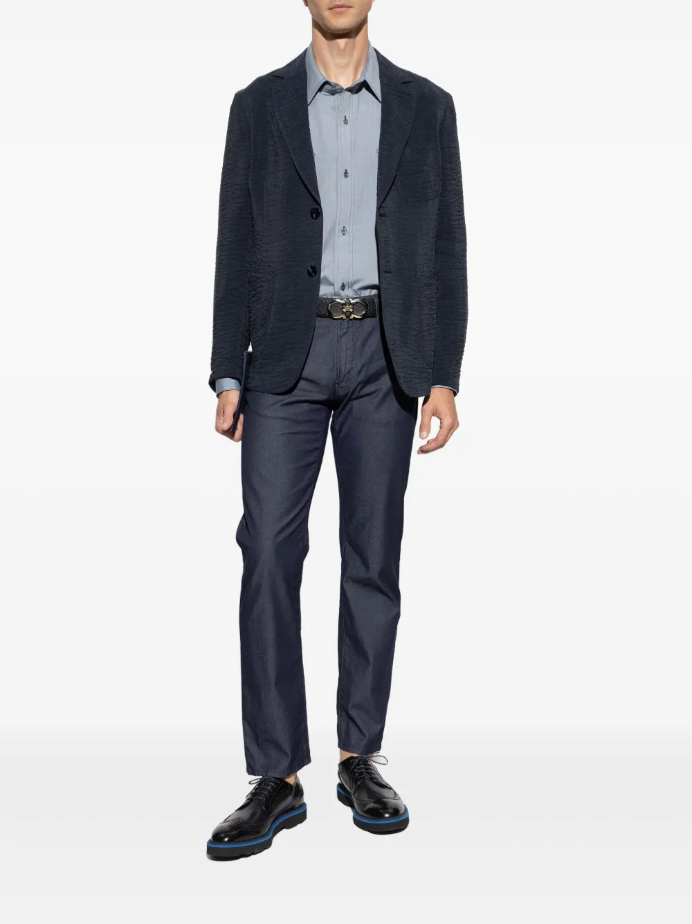 Giorgio Armani silk shirt - Blauw