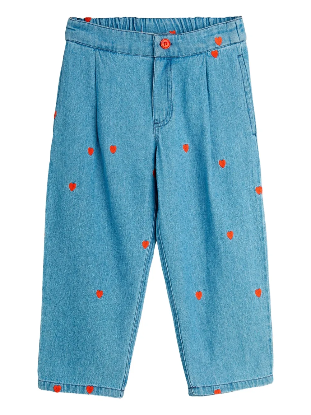 Mini Rodini heart-print jeans | Blue | Image 1