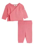 Mini Rodini wrap knitted trousers set - Pink