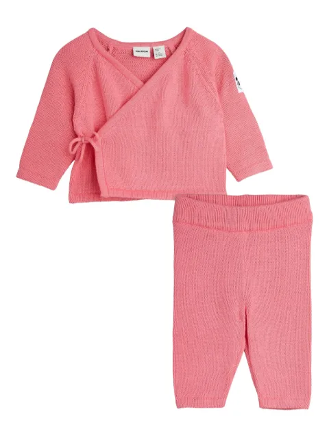 Mini Rodini wrap knitted trousers set