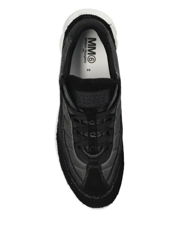 MM6 Maison Margiela メッシュパネル スニーカー | ブラック | FARFETCH JP