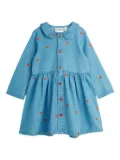 Mini Rodini heart-print denim dress - Blue
