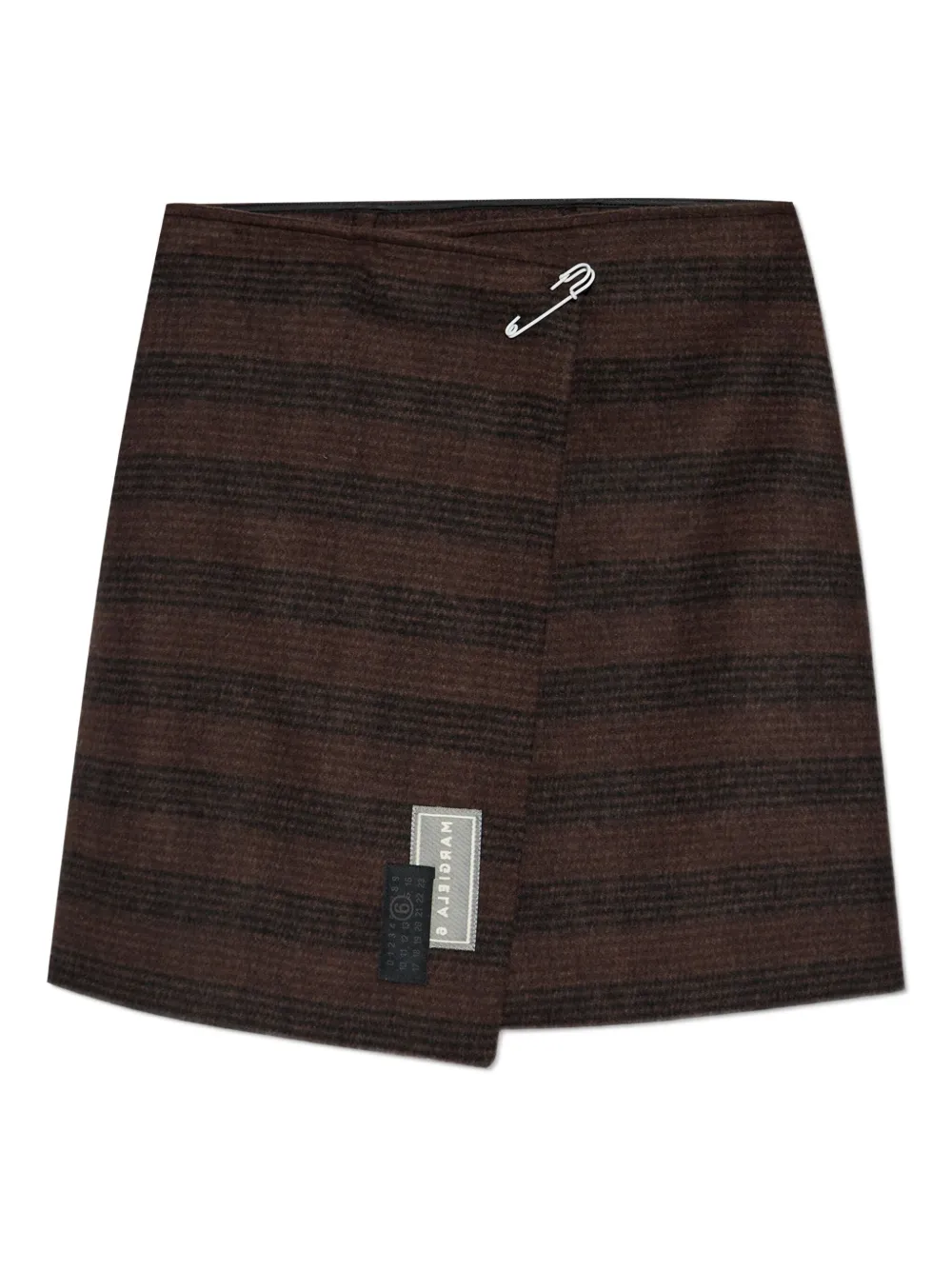 MM6 Maison Margiela Asymmetrische mini-rok Bruin
