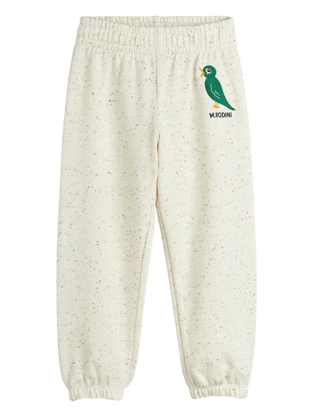 Mini Rodini speckled elasticated joggers | Neutrals | Image 1
