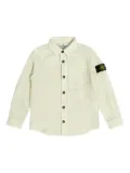 Stone Island Junior Compass-badge linen shirt - Neutrals