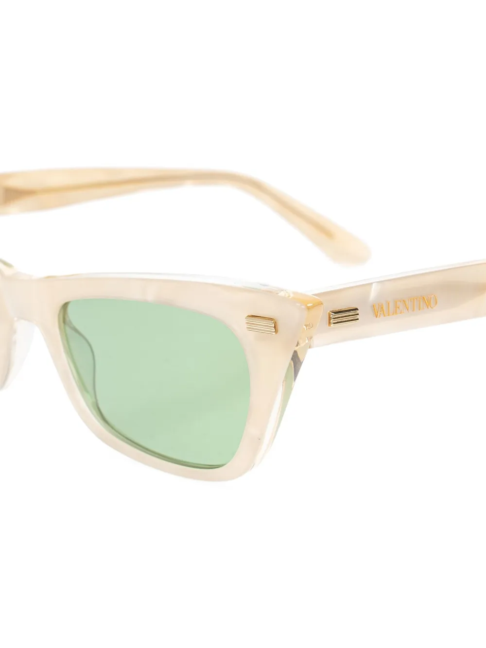 VALENTINO GARAVANI EYEWEAR cat eye-frame sunglasses - Beige