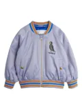 Mini Rodini bird-print varsity jacket - Purple
