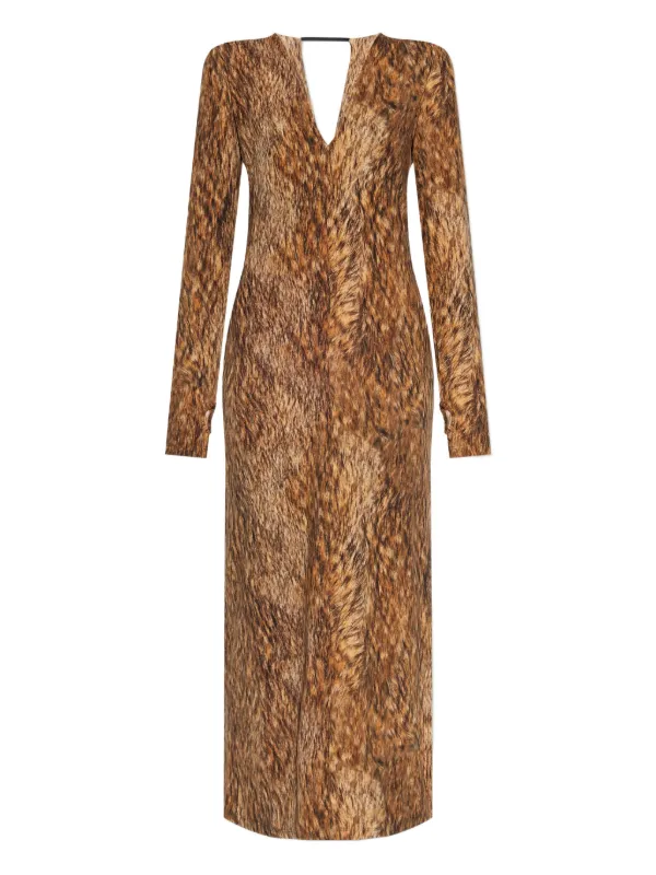 MM6 Maison Margiela Long-sleeve Dress in Brown