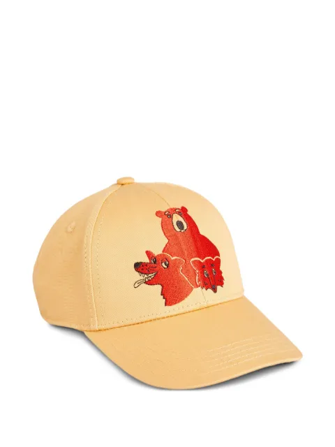 Mini Rodini animal-embroidered baseball cap