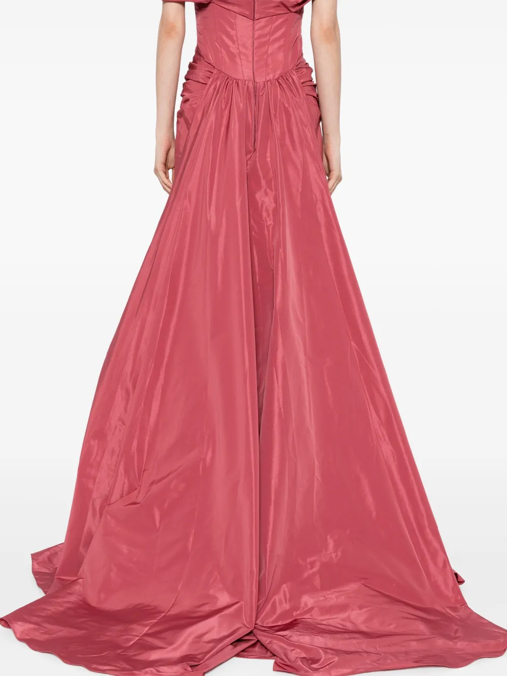Zuhair Murad ruched gown Rood