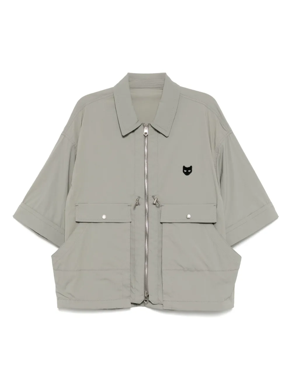 multi pocket half jumper jacket