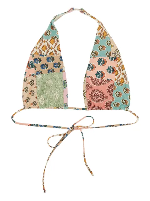 MC2 Saint Barth patchwork halter bikini top