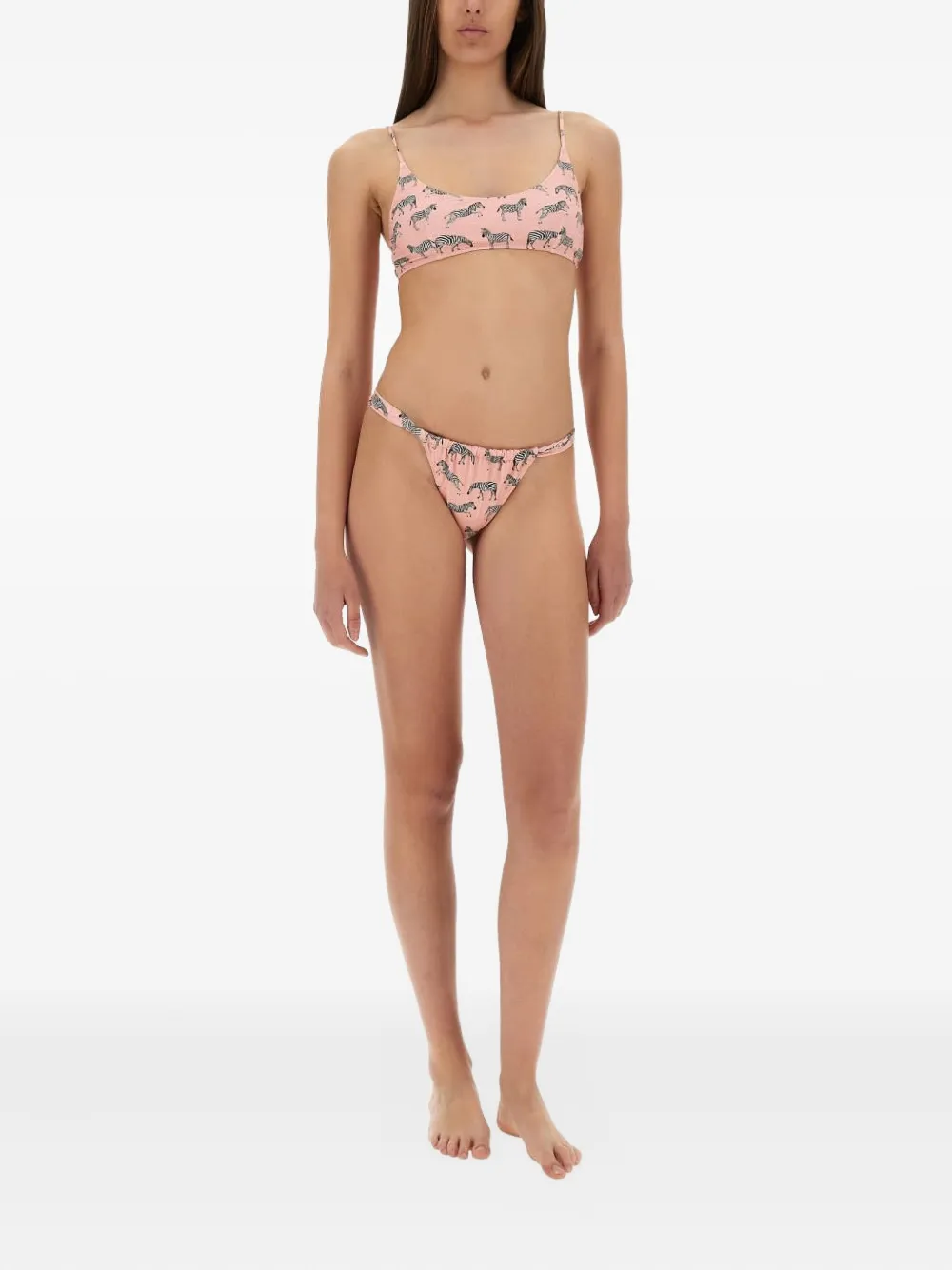 MC2 Saint Barth zebra-print bikini top Roze