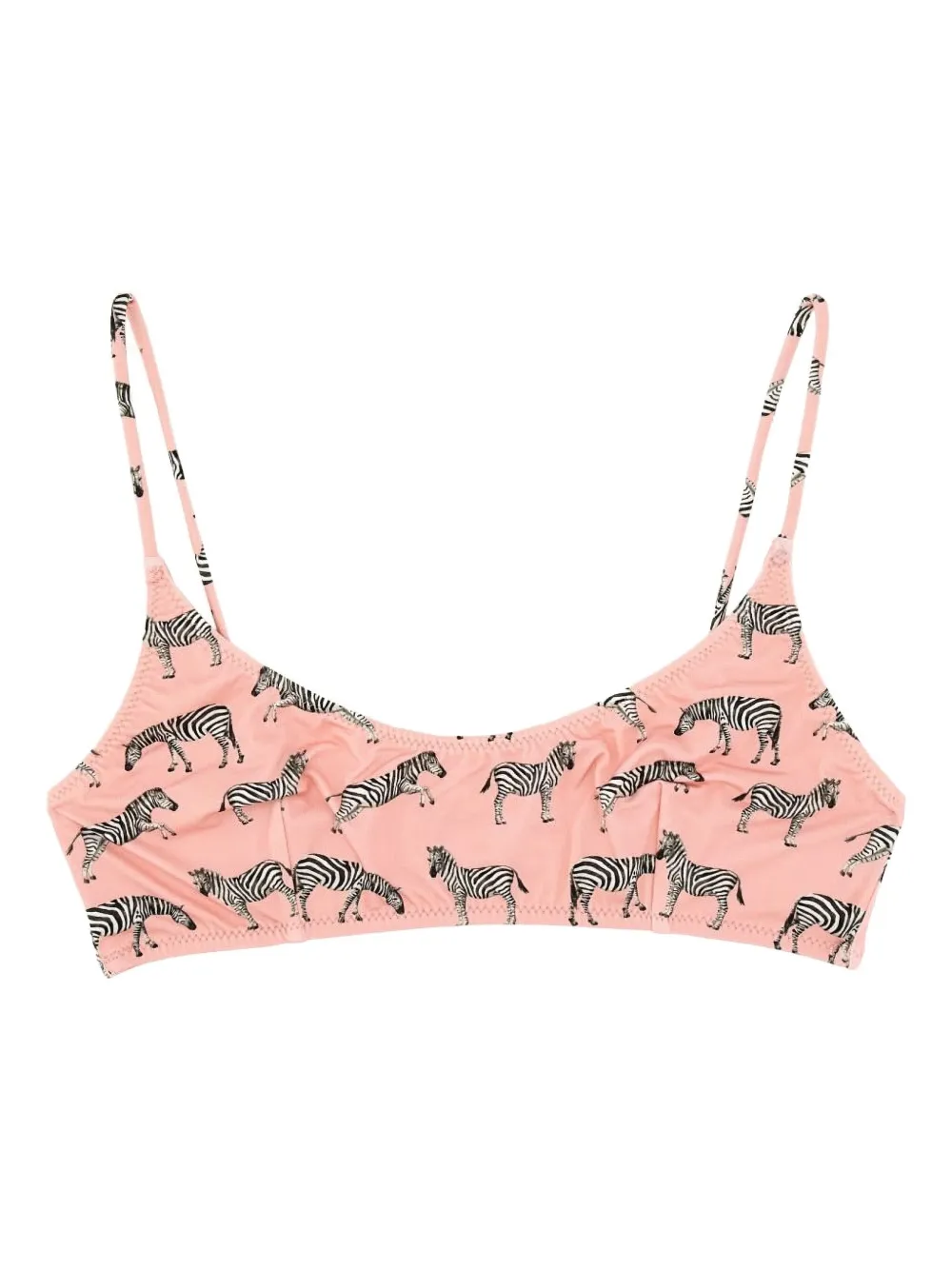 MC2 Saint Barth zebra-print bikini top Roze
