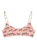 MC2 Saint Barth zebra-print bikini top - Pink
